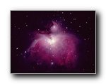 Object: M42
 Location: Winton CA
 Instrument: Celestron 11 inch
     Lumicon Giant Off-Axis Guider
     focal reducer
 Camera: Nikon F
 Image: 20 minute exposure on Fuji 400
 Processing: Nikon Coolscan IV
 Author: Richard Cloak